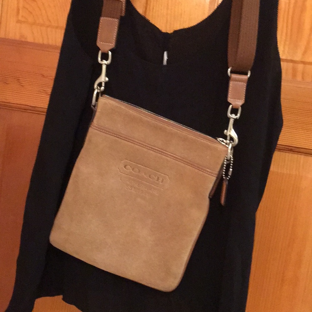 Coach crossbody suede bag